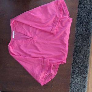 Pink fringe top